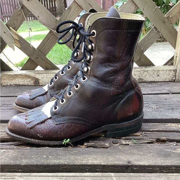 Vintage Leather Roper Boots | Size 6 1/2 | Cowboy & Western Boots - Picture 4 of 10